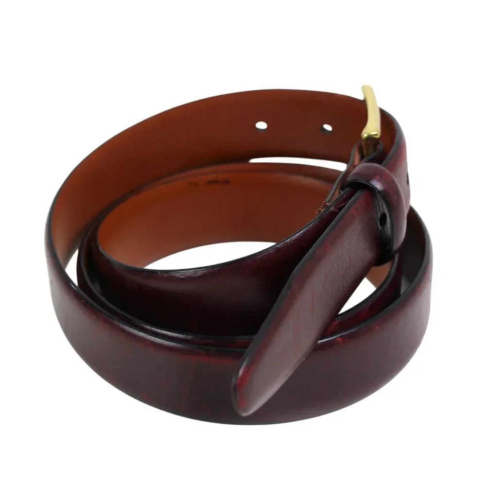 Men's Wearhouse REDDISH BROWN LEATHER 1 1/8